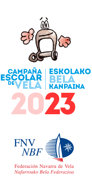 Campaña de Vela Escolar. Federación Navarra de Vela Logo